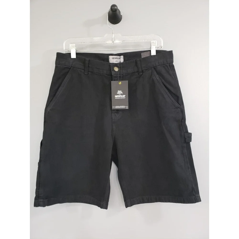 NWT Caterpillar Workwear Shorts Size LARGE Pitch Black CAT WORK MENS CARPENTER